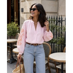 Chemise Rose - brodée