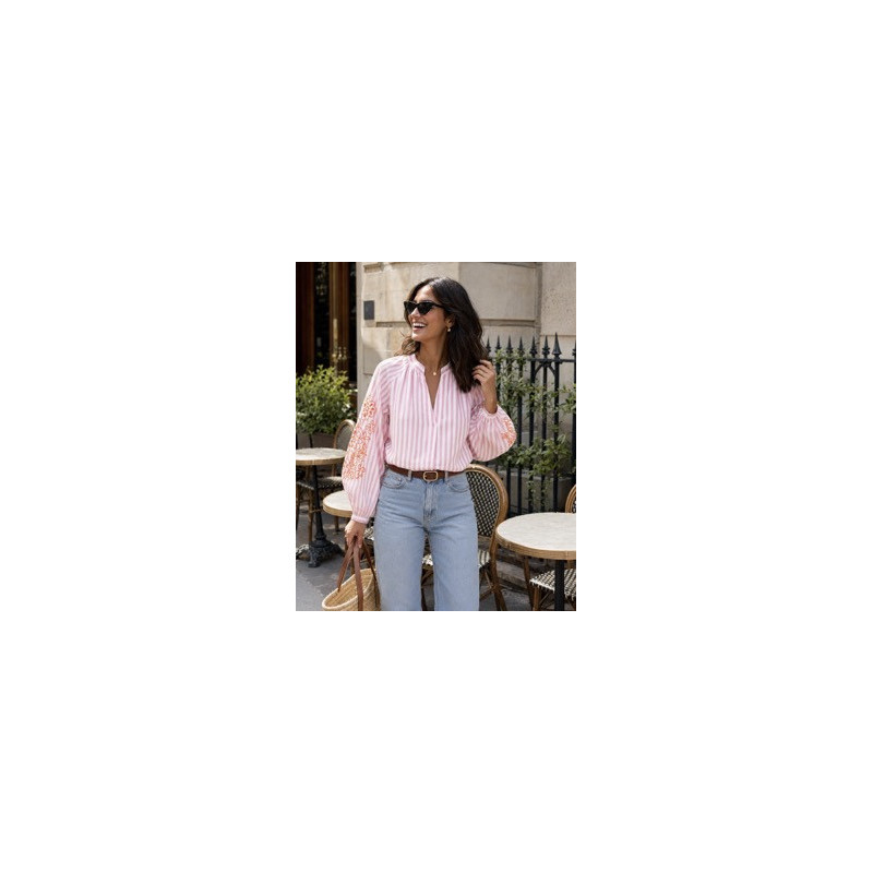 Chemise Rose - brodée