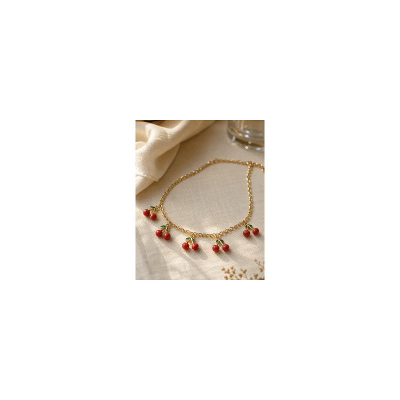 Collier cerise