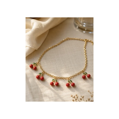 Collier cerise