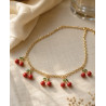 Collier cerise