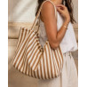 Sac Ambre – rayure beige