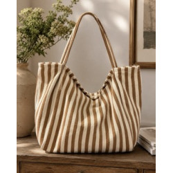Sac Ambre – rayure beige